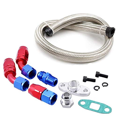 Anngo Turbo Oil Return Drain Line Kit T3 T4 T04E T60 T61 T70 Black Anngo Turbo Oil Return Drain Line Kit T3 T4 T04E T60 T61 T70 Black